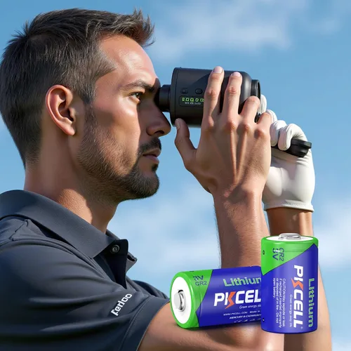 Vista 4 de PKCELL Batería de litio CR2 de 32 unidades CR2 3V 10 años de vida útil, larga duración, batería para buscador de rango de golf, linterna