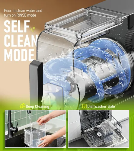 Vista 6 de Wind Shear Máquina de granizado, máquina de granizado para el hogar, no necesita hielo con 5 programas preestablecidos, limpieza automática