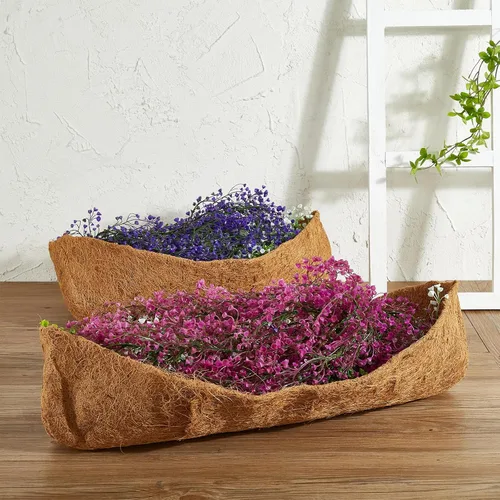 Vista 5 de 1 pieza de revestimientos de coco para macetas, revestimientos de repuesto para cestas colgantes, inserto de coco duradero para jardín al aire libre