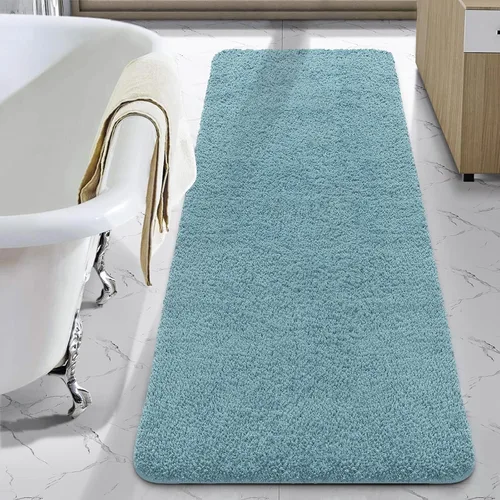 Vista 15 de LOCHAS Alfombra de baño de microfibra antideslizante de 36 x 24 pulgadas Gris