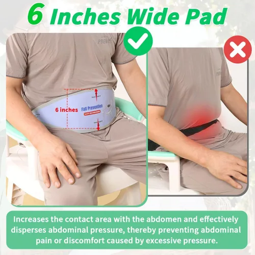 Vista 4 de Cinturón de seguridad para silla de ducha para ancianos/discapacitados, cinturón de seguridad universal antideslizante para ducha para evitar