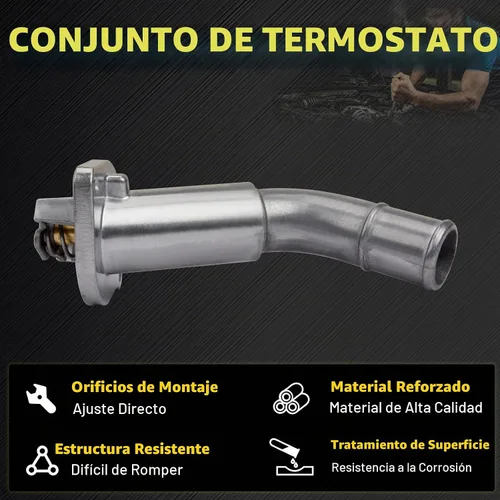 Vista 5 de Conjunto de carcasa de termostato compatible con Trailblazer Envoy 9-7 Rainier Ascender Bravada 2002-2009 4.2L