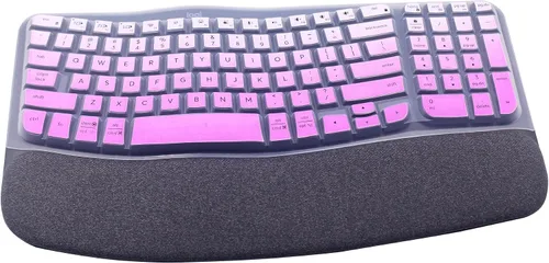 Vista 13 de Logitech K350 MK570 MK570 - Funda de silicona para teclado inalámbrico, Logitech K350 MK550 MK570 (negro)