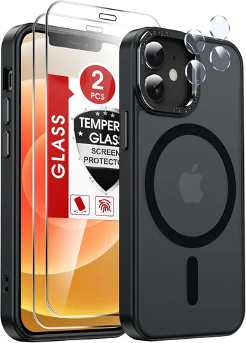 Vista 17 de LeYi Funda para iPhone XR: con protector de pantalla X2 + 2 funda para cámara [compatible con MagSafe] Funda protectora magnética i iphoneXR