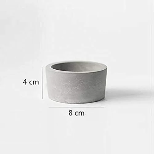 Vista 3 de nicole Molde de maceta de silicona para plantas suculentas Molde de sostenedor de vela de hormigón cilíndrico