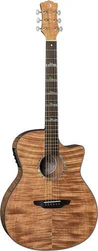 Vista 9 de Luna High Tide Grand Concert Cutaway Guitarra Acústica/Eléctrica, KOA