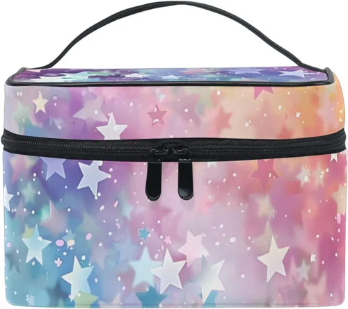 Vista 9 de Bolsa de Maquillaje, Estuche de Maquillaje Organizador de Viaje con Diseño de Calavera y Flores, Estuche de Cosméticos, Bolsas de Aseo para Niñas