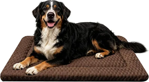 Vista 56 de Tapete de cama para perro, almohadilla reversible para jaula de perro con alfombrilla lavable y espuma suave, cama plana para mascotas para perros