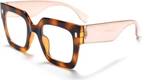 Vista 5 de Gafas de lectura cuadradas de gran tamaño con bloqueo de luz azul para mujer, elegantes lectores de computadora para mujer
