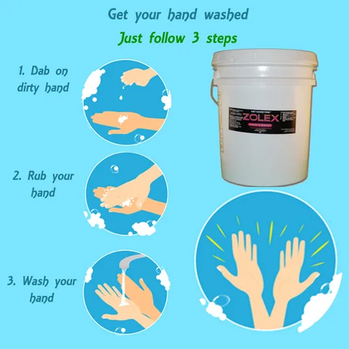 Vista 5 de Zolex Activado por agua, limpiador de manos para manos de trabajo, removedor de manchas para trabajadores pesados, removedor de grasa para mecánicos