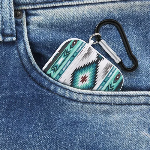 Vista 8 de Funda compatible con Airpods, color verde azulado, turquesa, tribal, navajo, azteca, patrón étnico, para mujeres y hombres, a prueba de golpes
