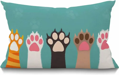 Vista 23 de Smooffly Funda de almohada de granja de playa, estrellas de mar y mares, océanos, cielo azul, conchas sobre la arena, fundas de almohada decorativas