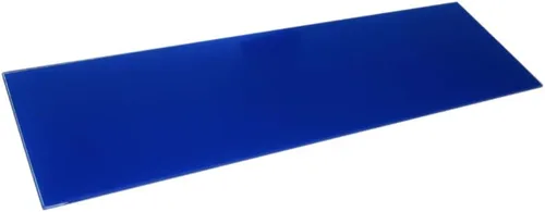 Vista 3 de LTL Home Products Kit de estante de pared de vidrio rompecabezas, 7" x 24", azul puente