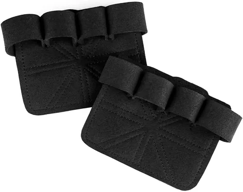 Vista 4 de ANKOMINA 1 par de mujeres y hombres guantes de fitness de cuero levantamiento de pesas guantes de entrenamiento de protección de palma deportes