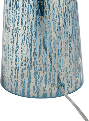 Vista 7 de 360 Lighting Marcus - Juego de 2 lámparas de mesa costeras modernas de 30 pulgadas de alto, columna cónica de vidrio de mercurio aplicada a mano