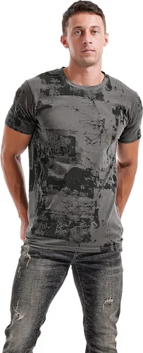 Vista 2 de KLIEGOU Camisetas hipster hiphop para hombre, camisetas con estampado de moda