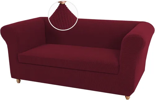 Vista 22 de UNBBRRL Funda de sofá Chesterfield de jacquard elástico, fundas de cojín gruesas para sofá, protector de muebles para sala de estar