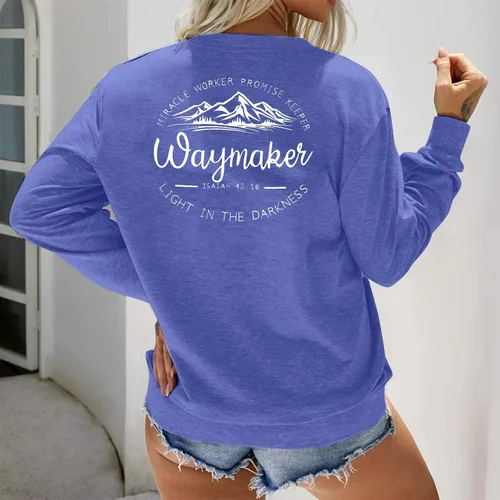 Vista 3 de JINTING Sudadera cristiana para mujer Waymaker Miracle Worker Promise Keeper, sudadera con capucha de manga larga para regalo cristiano