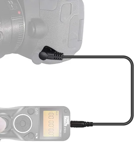 Vista 4 de Cable de conexión para obturador de cámara de 0.138 in-DC0, enchufe de conexión de cámara de 0.138 in, cable compatible con cámaras Nikon