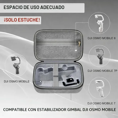 Vista 10 de ANKHOH Funda de cardán para DJI Osmo Mobile 8/7P/7, bolso de hombro de Gris