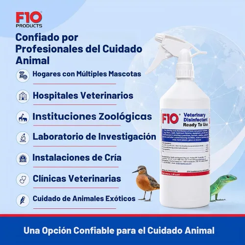 Vista 7 de Desinfectante veterinario F10 de 1 litro (listo para usar)
