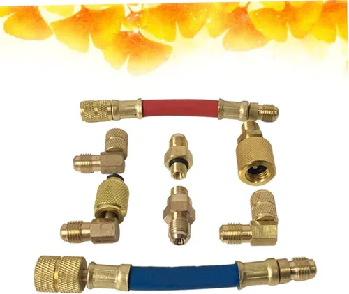 Vista 6 de Kit de conector de acoplador para coche r aire acondicionado adaptador manguera de alta gama acondicionado Conversión colector