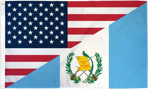 Vista 2 de Bandera combinada de Estados Unidos/Guatemala de 3 x 5 pies de poliéster