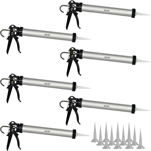 Vista 10 de AWF PRO Pistola de calafeteo para salchichas, paquete de papel de aluminio de 20 oz y cartucho convertible de 10 oz, relación de empuje 12:1, cañón