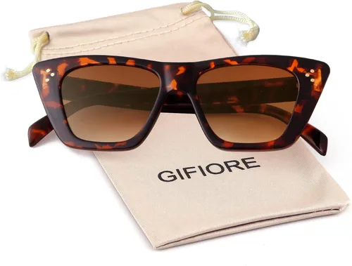 Vista 7 de GIFIORE Gafas de sol retro vintage con diseño de ojo de gato para mujer, gafas de sol para mujer, gafas de sol UV400
