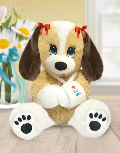 Vista 2 de First & Main Melancoly Melanie Puppy Dog de 13 pulgadas, multicolor