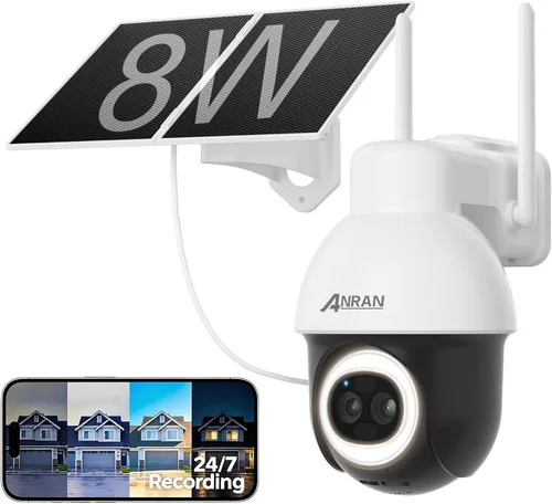 Vista 10 de ANRAN Cámara de seguridad solar de grabación 24/7 al aire libre