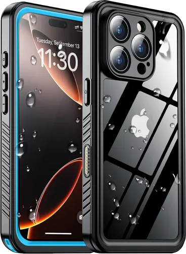 Vista 9 de SPIDERCASE Funda impermeable para iPhone 12 Pro Max, lente integrada y protector de pantalla, protección completa resistente, 12 pies, a prueba