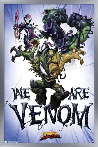 Vista 9 de Trends International Marvel Comics TV - Póster de pared de Spider- Man: Maximum Venom - We Are Venom, 22.375 x 34 pulgadas, versión enmarcada