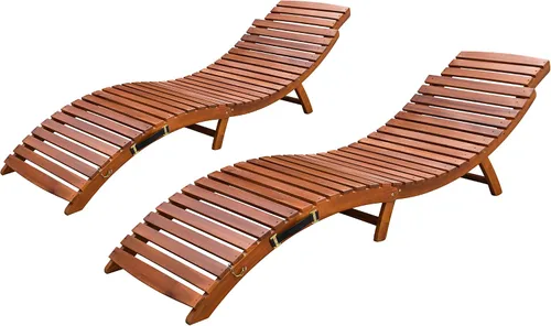 Vista 8 de Devoko Tumbona para patio, piscina, para exteriores, plegable, de madera, para exteriores, impermeable, 1 pieza