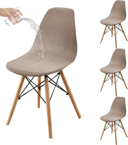 Vista 67 de HAOYONG Fundas para silla de comedor modernas de mediados de siglo, funda estampada para silla sin brazos, fundas elásticas para cocina, oficina