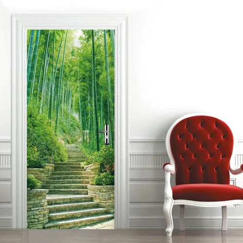 Vista 130 de Calcomanías 3D para puerta, murales para despegar y pegar, papel tapiz de caballo, calcomanías autoadhesivas extraíbles de PVC, impermeable, póster