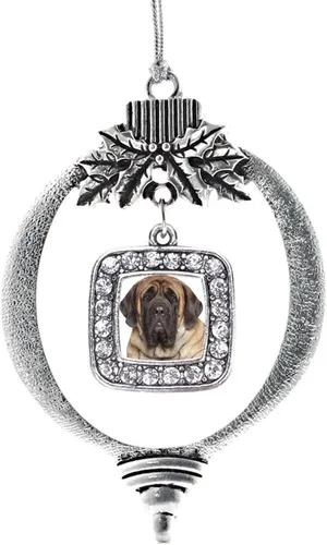 Vista 122 de Inspired Silver - Nana púrpura - Adorno de Navidad plateado - Adorno cuadrado para árbol de Navidad con circonita cúbica - Decoración colgante