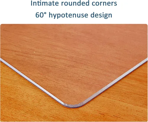 Vista 4 de Protector de mesa rectangular transparente mate resistente, protector de mesa lavable, protector de mesa impermeable, para restaurantware ordenador