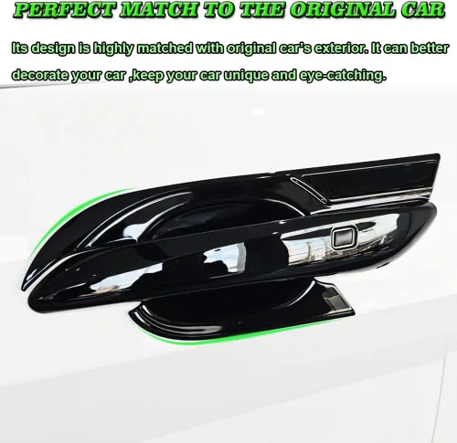 Vista 4 de 8 piezas de plástico ABS para exterior de la manija de la puerta, marco del cuenco, accesorios de decoración para Hyundai Elantra 2021 2022 2023