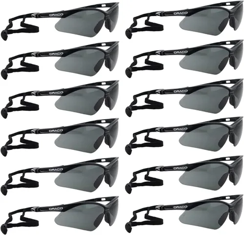 Vista 4 de Stauffer Draco - Gafas de seguridad con certificación ANSI Z87+ con protección UV (paquete de 12)