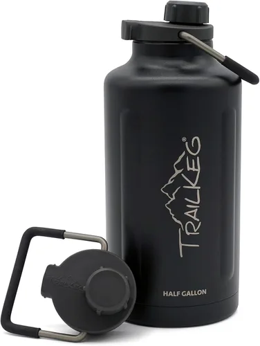 Vista 12 de TrailKeg Botella de agua deportiva, 128 onzas, un galón, acero inoxidable aislado al vacío, doble pared, caliente durante 12 horas, fría durante 48