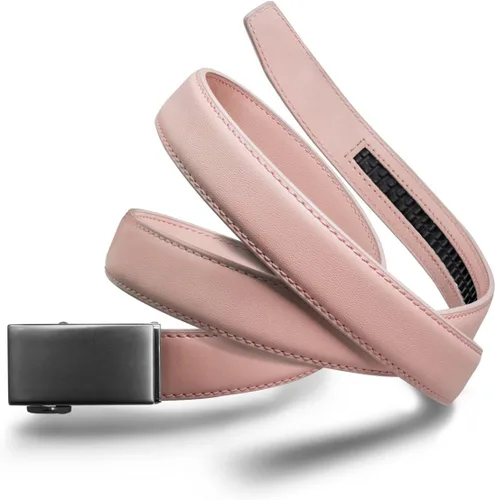 Vista 64 de Mission Belt Cinturón de trinquete de cuero para mujer, colección de cuero de 1.181 in oro/cuero negro