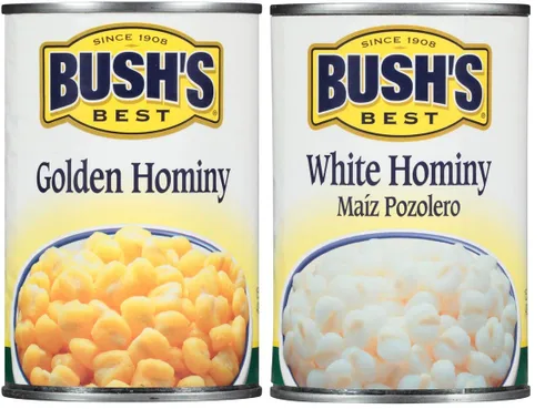 Vista 2 de Bush's Best Paquete variado de frijoles horneados dorados y frijoles blancos Hominy de 1 CT