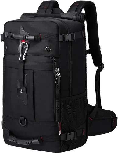 Vista 5 de KAKA - Mochila de viaje, mochila de mano convertible duradera, bolsa de lona apta para laptop de 15.6 pulgadas para hombres y mujeres (Mediana 35L)