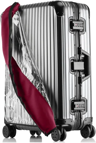 Vista 12 de Funda Transparente de PVC para Maleta, No Requiere Desmontaje Protector de Equipaje Claro Funda para Maleta Negro
