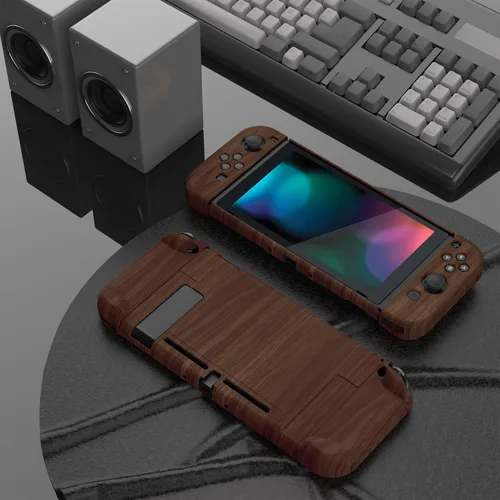 Vista 3 de eXtremeRate PlayVital - Carcasa trasera para consola Nintendo Switch, controlador de mano separable, carcasa rígida para NS Joycon, funda protectora