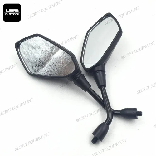 Vista 6 de semt- motocicleta negro izquierda y derecha Retrovisor Espejos para Kawasaki Z1000 Z750 KLE VERSYS 650 ZRX1100 ZRX1200 er6b/ER-6 N Zephyr 1100/750