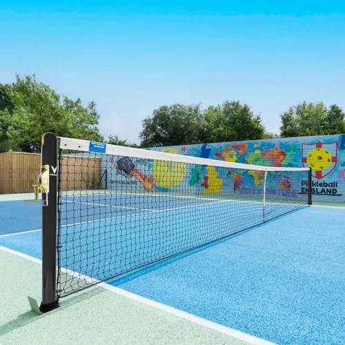 Vista 2 de Vermont Postes de pickleball Tamaño reglamentario, postes de acero resistentes a la intemperie con enchufes de tierra opcionales, solo postes