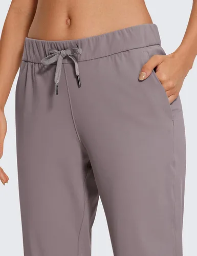 Vista 3 de CRZ YOGA - Pantalones deportivos elásticos de 4 vías para mujer de 27 pulgadas, pantalones deportivos para correr, viajes, descanso, pantalones