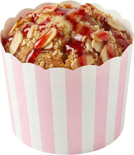 Vista 39 de Restaurantware Paquete de 200 moldes de papel para cupcakes de 3.38 onzas, resistentes a la grasa, festoneados para horno, elegantes tazas